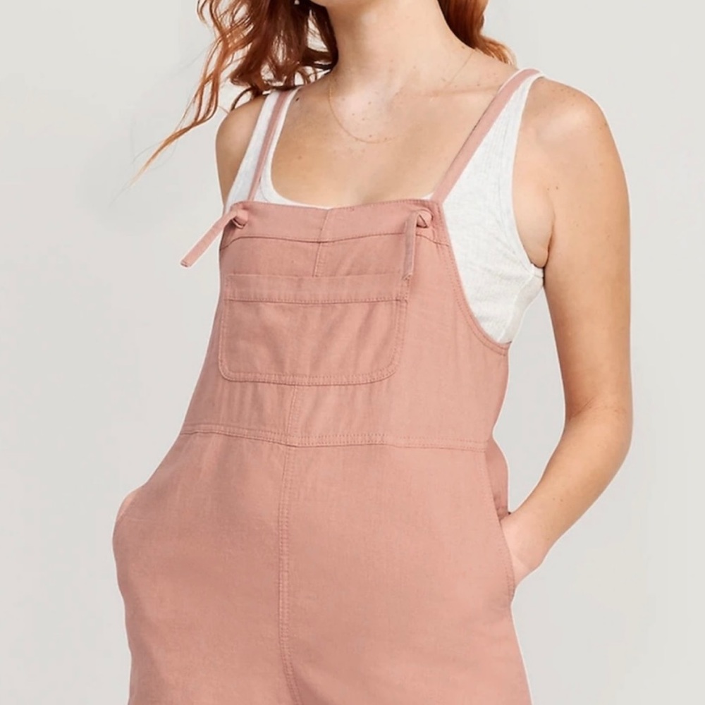 NWT Old Navy Sleeveless Linen-Blend Utility Romper